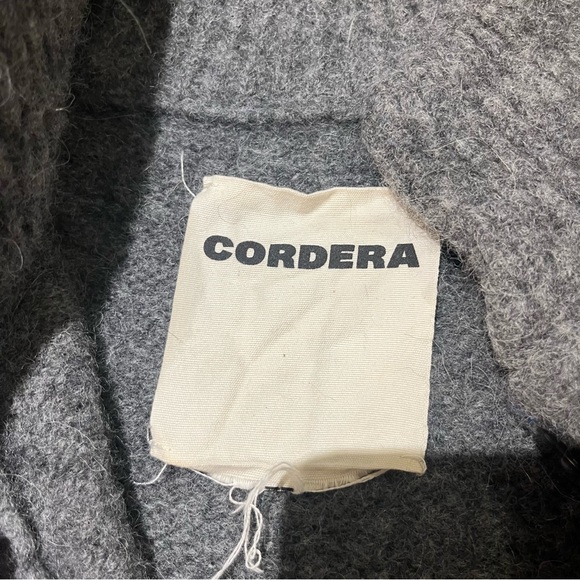 SOLD - CORDERA BABY ALPACA POLO JACKET IN GREY - Picture 4 of 6